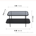 Nordic creative wrought iron double storage table